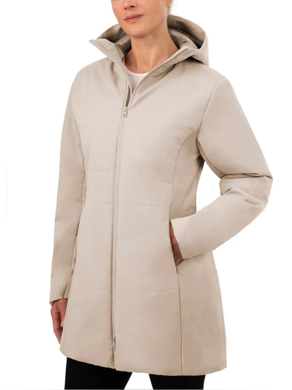 Karbon Women’s beige hooded PrimaLoft®  Parka